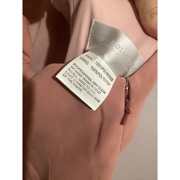 DESSY 3029 DIAMOND CUTOUT BACK TRUMPET GOWN FRONT SLIT DESERT ROSE 8 NEW - Picture 7 of 12